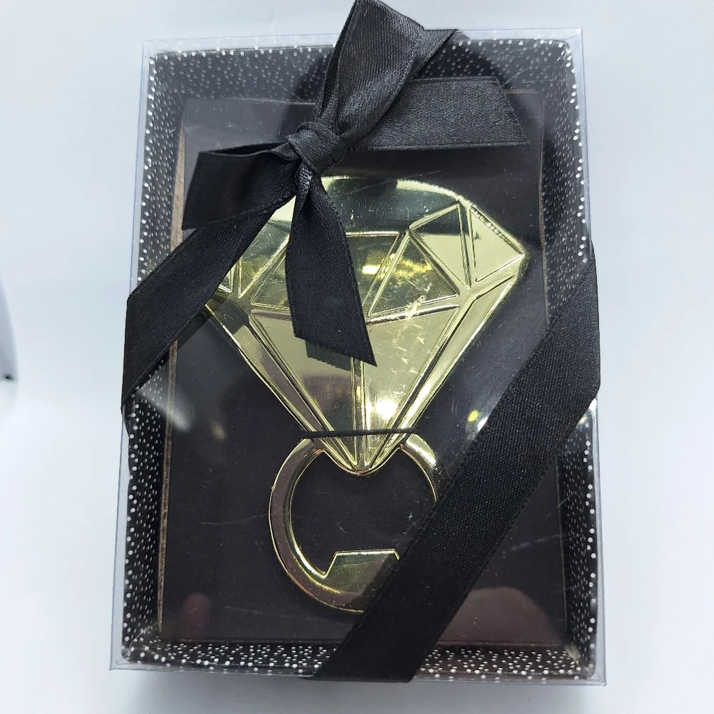 Metal Bottle‎ Opener Diamond Ring Design Wedding Gift Bridesmaid Groomsmen